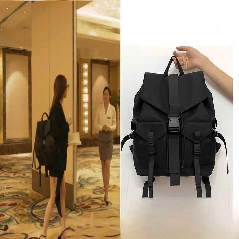 حقيبة ظهر نسائية ذات سعة كبيرة من روز ستوري، حقيبة ظهر خفيفة الوزن للسفر، حزام كتف ناعم، شكل مربع عمودي #2