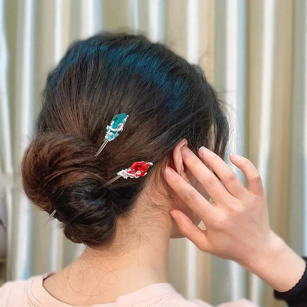 

Головные уборы женские металлические аксессуары Hanfu винтажная классическая вилка для волос палочка для волос металлическая шпилька палочки для еды