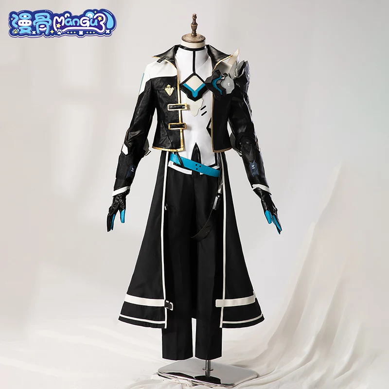 Game Honkai Impact 3 Kevin Kaslana Cosplay Costumes Wig Shoes Men Coat Trench Pants Uniform Halloween Party Carnival Outfits