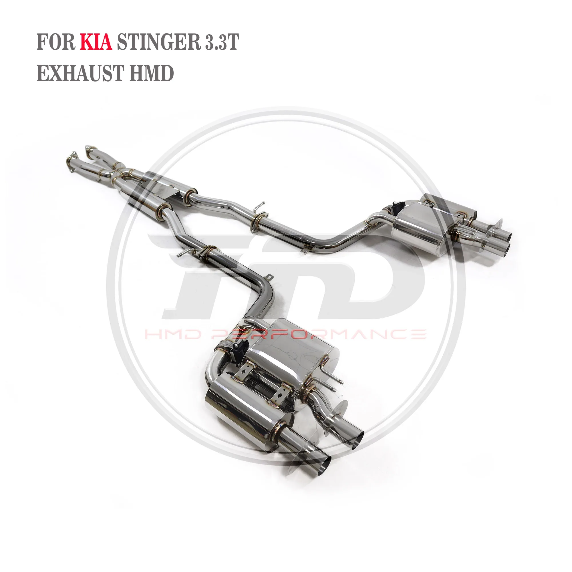 HMD Hot Sale Stainless steels Catback Exhaust for KIA Stinger 3.3T 21+ Performance exhaust pipe Muffler With Valves Car