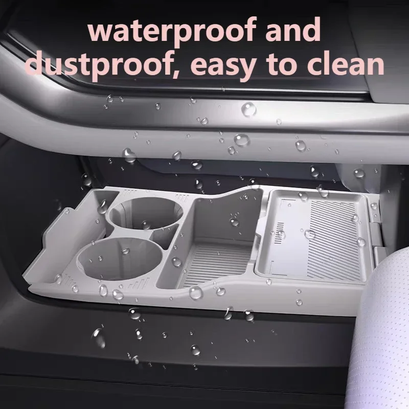 Silicone Center Console Lower Storage Box Car Interior Partitioned Storage Organizer for BYD Titanium 3 / Denza B3 2025 2026 detail image 6