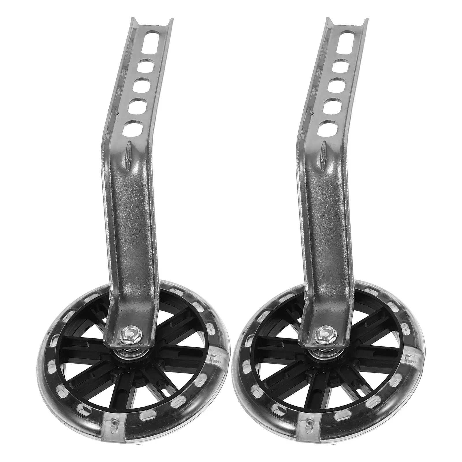 1 Set Of Flashing Training Wheels For Kids Bike Slip-Proof Noise-Free Stabilizers Wear-Resistant Replaceable Auxiliary Wheels