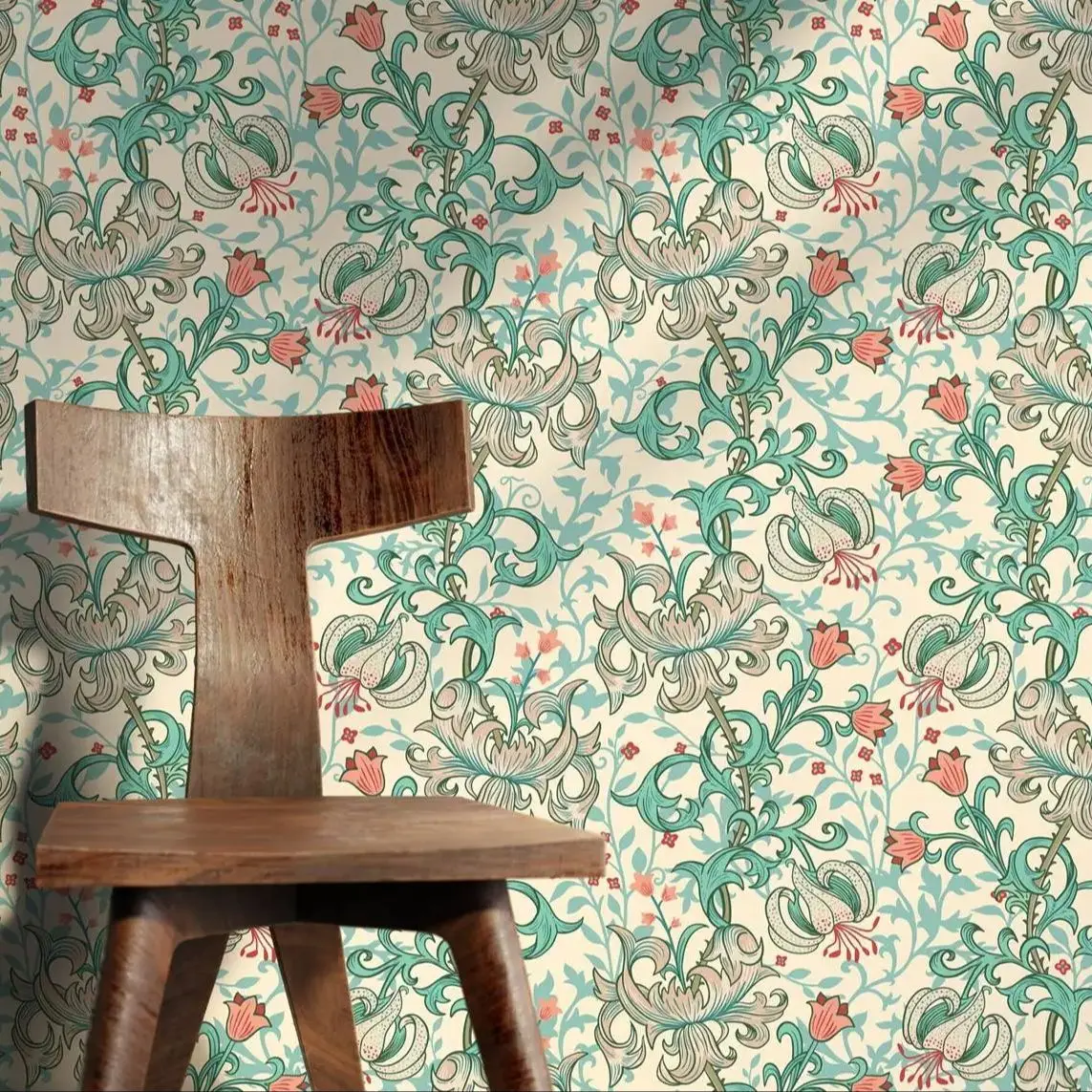 Vintage Floral William Morris Wallpaper ,Peel and Stick Wallpaper Removable Wallpaper For Wall Art Wall Decor,50CM *300CM Szie