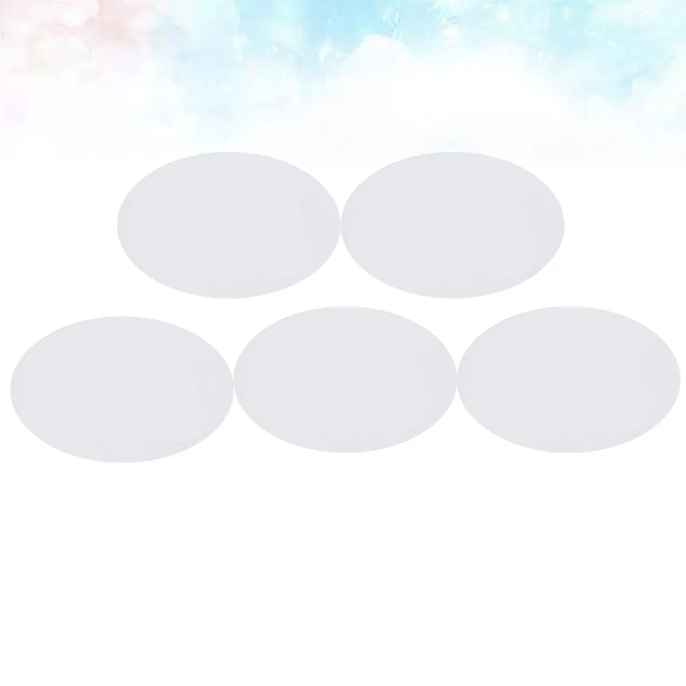 5Pcs Thickened Oval Shape Cotton Artist Canvas Boards White 20x25cm DIY Panels for Oil Acrylic Painting DIY Panels