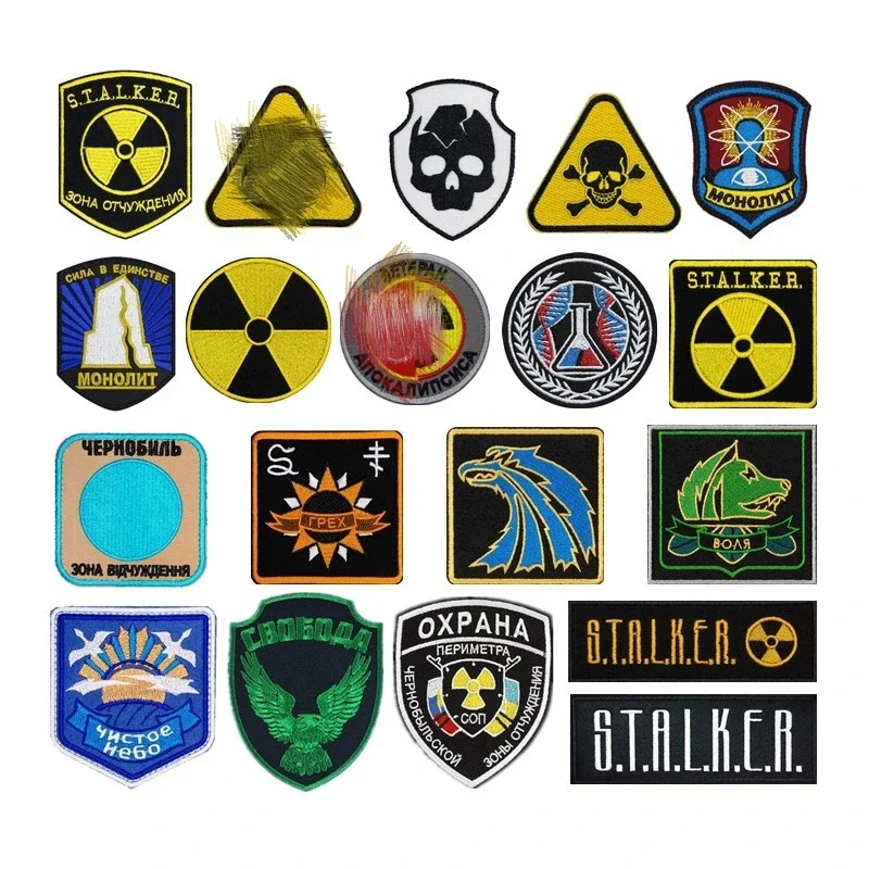 Stalker Morale Badge STALKER FACTION Embroidered Hook&Loop Patch Tactical Accessories Backpack Sticker Iron-on Patches