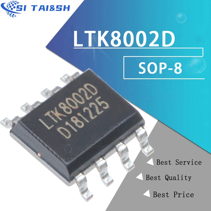 10PCS  LTK8002D LTK8002D 8002D patch SOP-8 3W Class AB high-end audio power amplifier IC chip