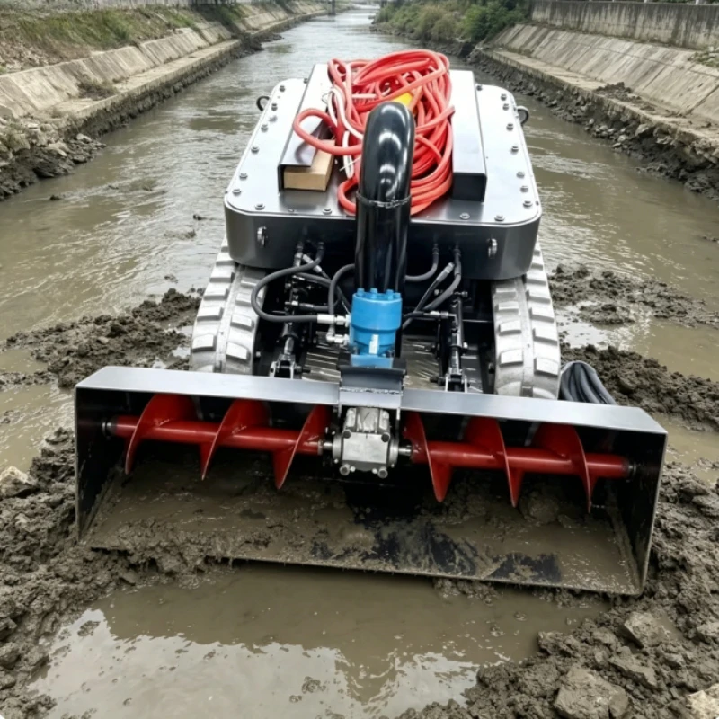 Underwater Crawler Dredge Robot Durable Sediment Suction Machine for Inland River Lake Channel Maintenance