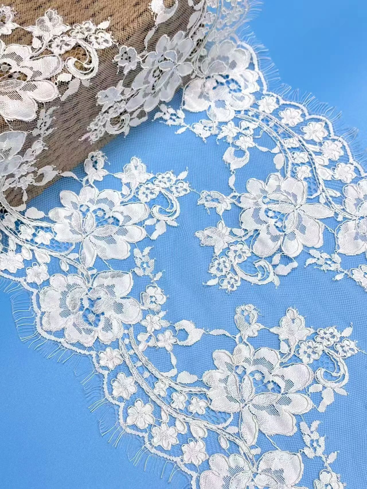 

Широкая белая отделка 29 см, кружево для ресниц, шнур ручной работы, кружевная отделка, белая кружевная отделка ресниц, свадебная фата, свадебная шаль, кайма