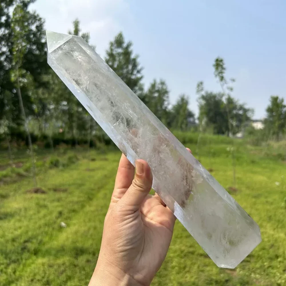 Natural Formed! White Transparent Quartz Obelisk, White Transparent Crystal Column, Mineral, Reiki, Healing