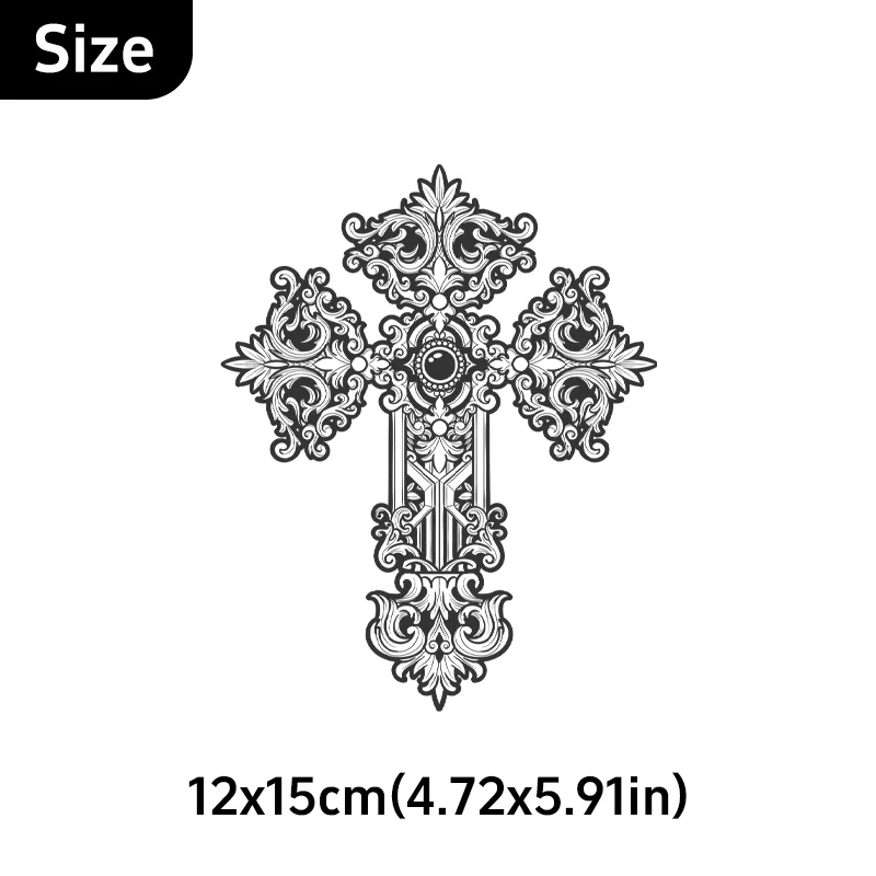 European Vintage Cross Symbol Car Sticker Creative Decal for Car Body Side Window Helmet Scratch Hiding Auto Sticker