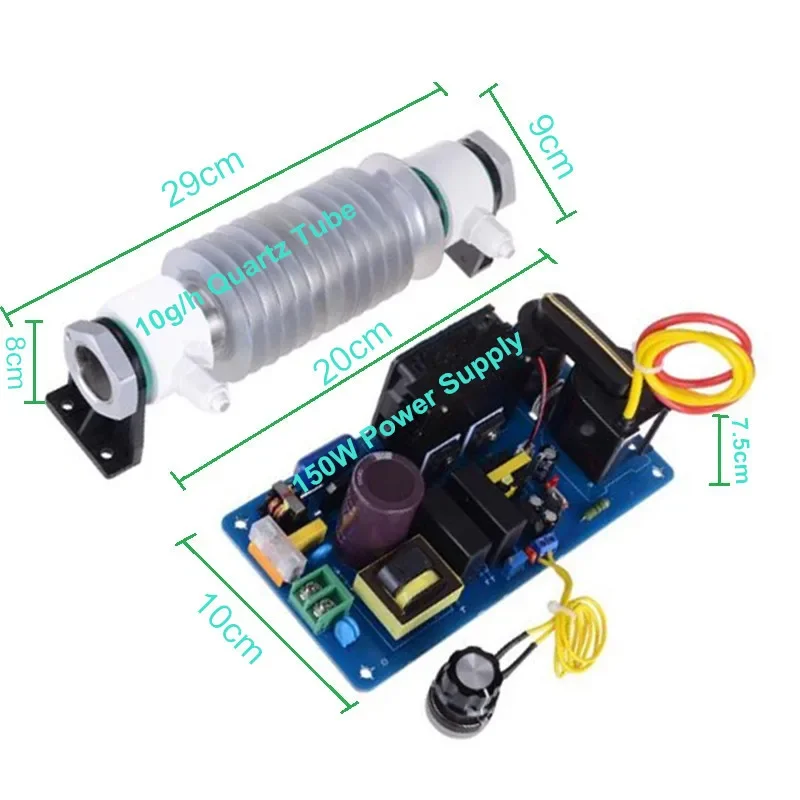 Air Cooling Quartz Tube Ozone Generator Module  20g 10g 8g 5g 3g for Air Water Purifier Ozone Generator Parts