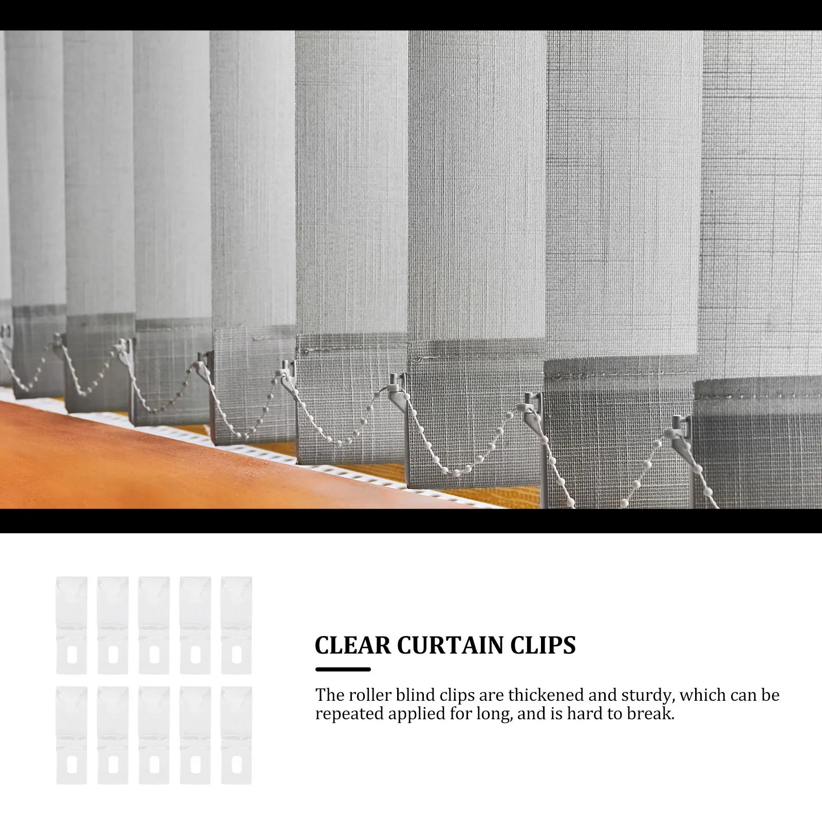 10 قطعة مقاطع الظل الأسطوانة حامل الحبل أعمى آمنة سميكة الستار سلسلة خطاطيف مشبك نافذة مرنة تحديد أعمى