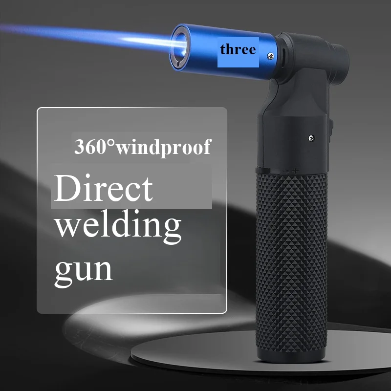 

Multifunctional 360 °Windproof Straight Metal Desktop Welding Gun Portable Outdoor camping High temperature Flamethrower