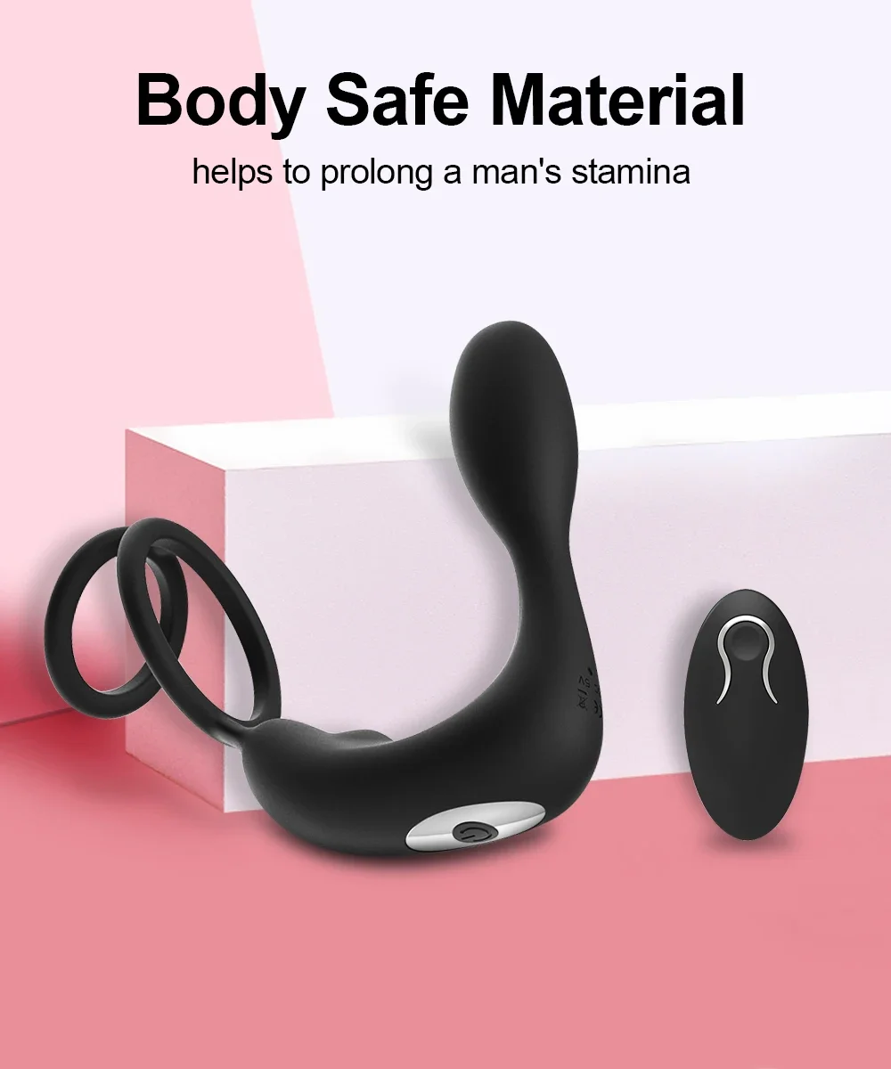 Male Prostate Massager 9 Speeds Motor Vibrators Sex Toys for Men Masturbator Anal Butt Plug Goods Products for Adults Couples 18