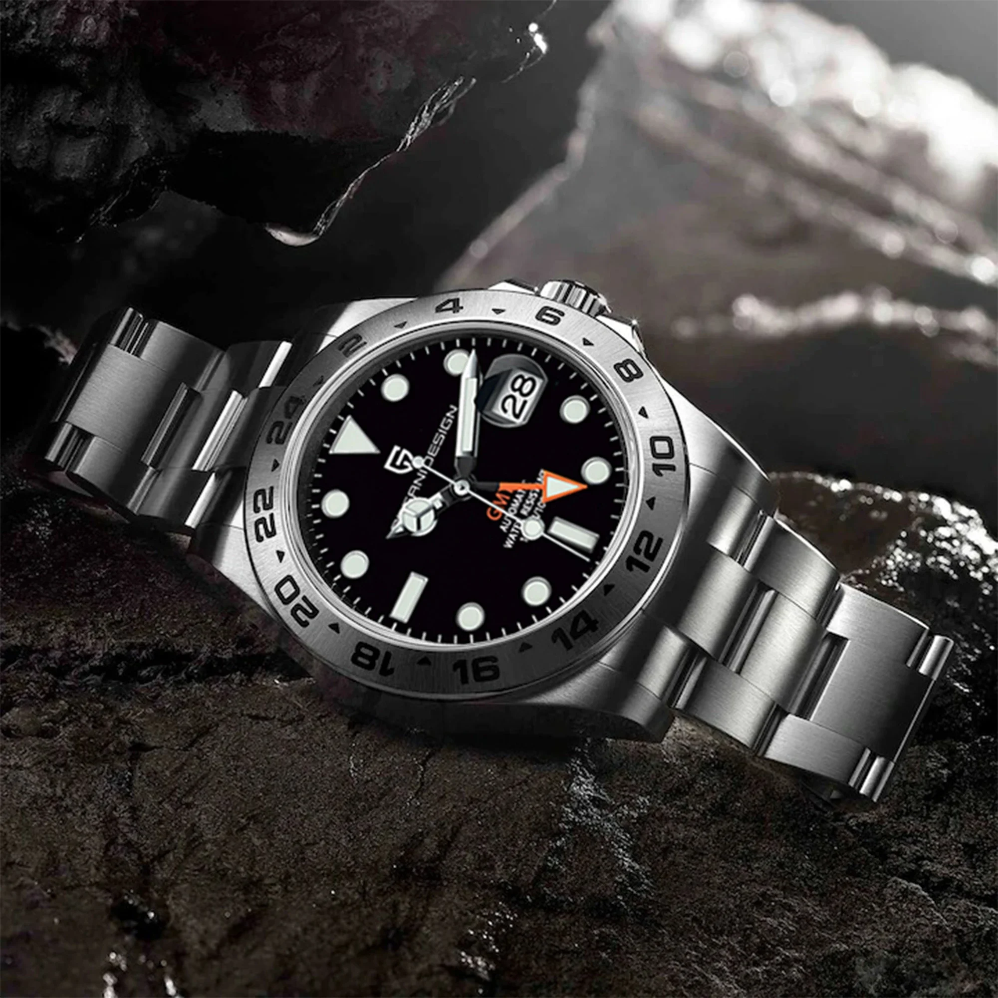 2026 PAGANI Design New Men's Automatic Mechanical Watches GMT Watch 42mm Sapphire Stainless Steel Waterproof Watch Reloj Hombre