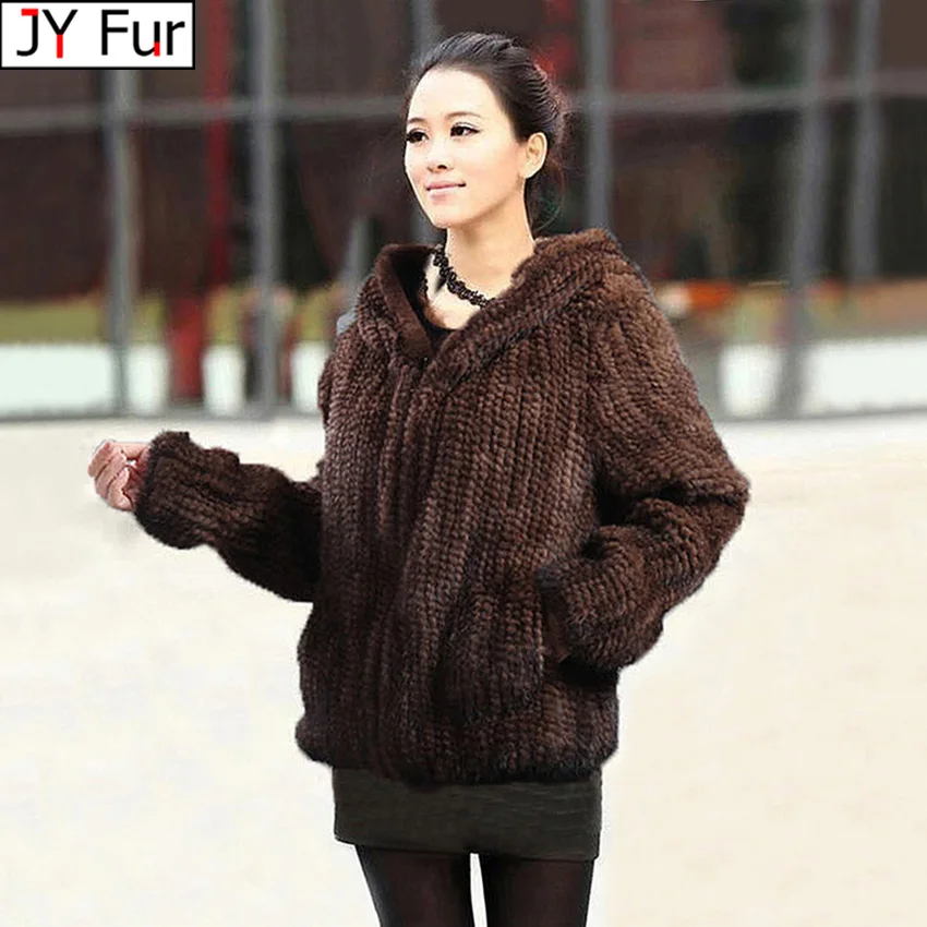 Luxo malha Mink Fur Shawls para mulheres, Fox Fur Collar, Pashmina Wraps, nupcial capa casaco, senhoras jaqueta, genuíno, outono, inverno