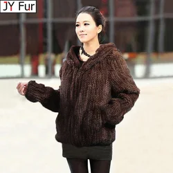 Autumn Winter Luxury Ladies Genuine Knitted Mink Fur Shawls Fox Fur Collar Women Fur Pashmina Wraps Bridal Cape Coat Jacket