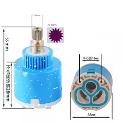 MTTUZK Brass rod valve core ceramic spool faucet accessories Diameter 35mm hot and cold water valve Faucet Cartridge