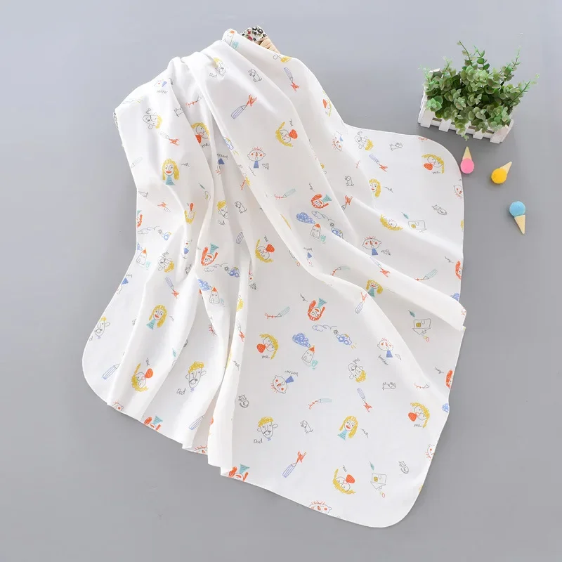 

Cartoon Print Muslin Blanket Baby Receiving Blankets Cotton Gauze Blanket for Newborn Muslin Diaper Bedding Cover 80X80CM