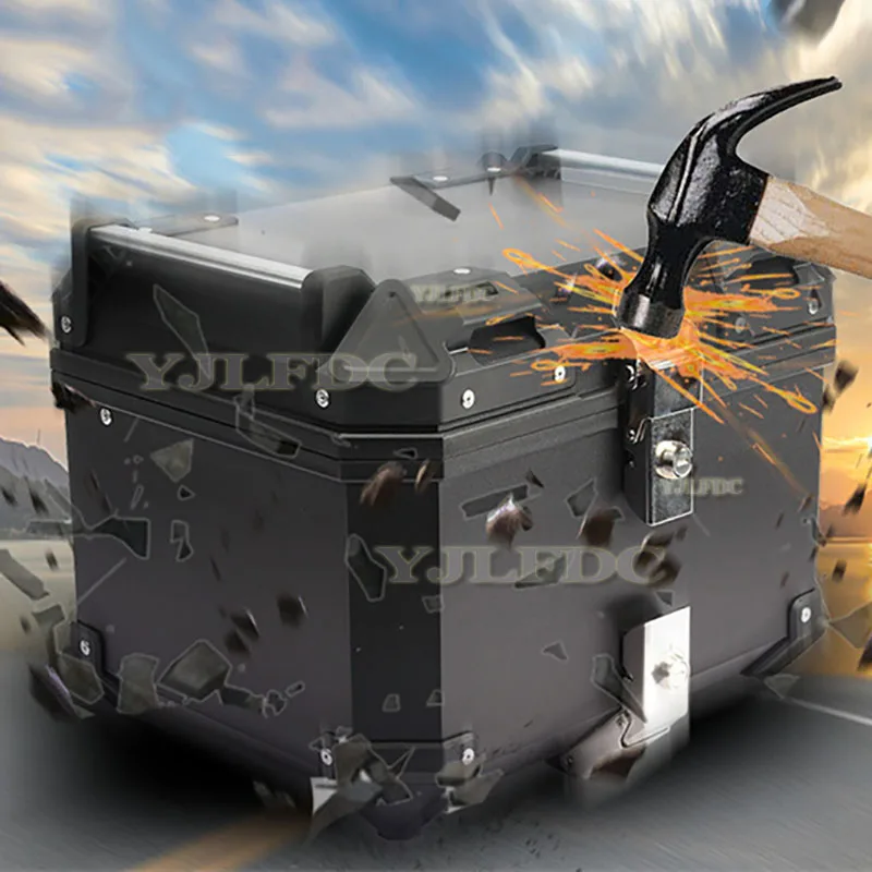 45L 58L Motorcycle Tail Box High Strength ABS Plastic Luggage Box Electric Bike Quick Release Waterproof & Impact Resistant Case - Image 2