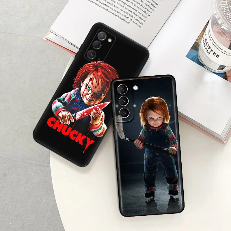 Silicone Soft Phone Case Cover for Samsung Galaxy S24 S23 5G S22 S21 Ultra S20 FE S10 Lite Plus Horror Child Chucky Fundas