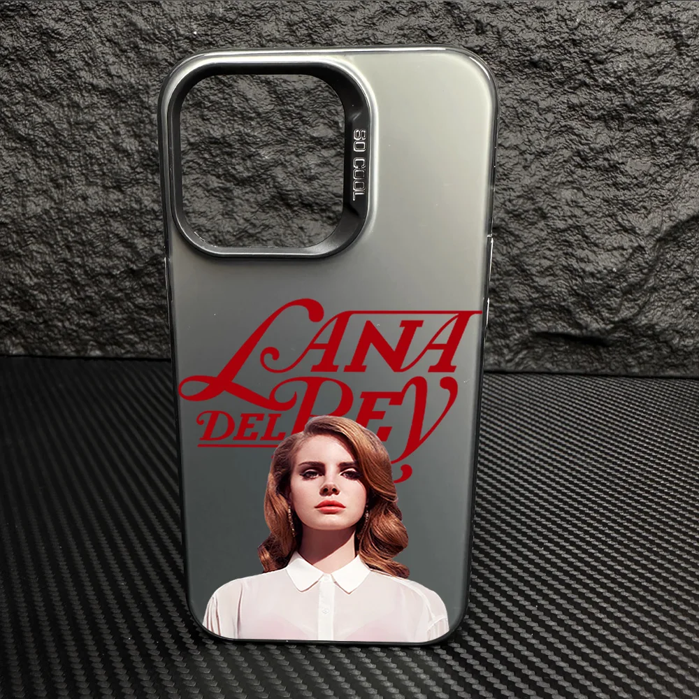 Singer L-Lana D-Del R-Rey IMD Colorful Phone Case Silver Cover Suitable for iPhone 12 11 13 14 15 16 Max Pro Plus