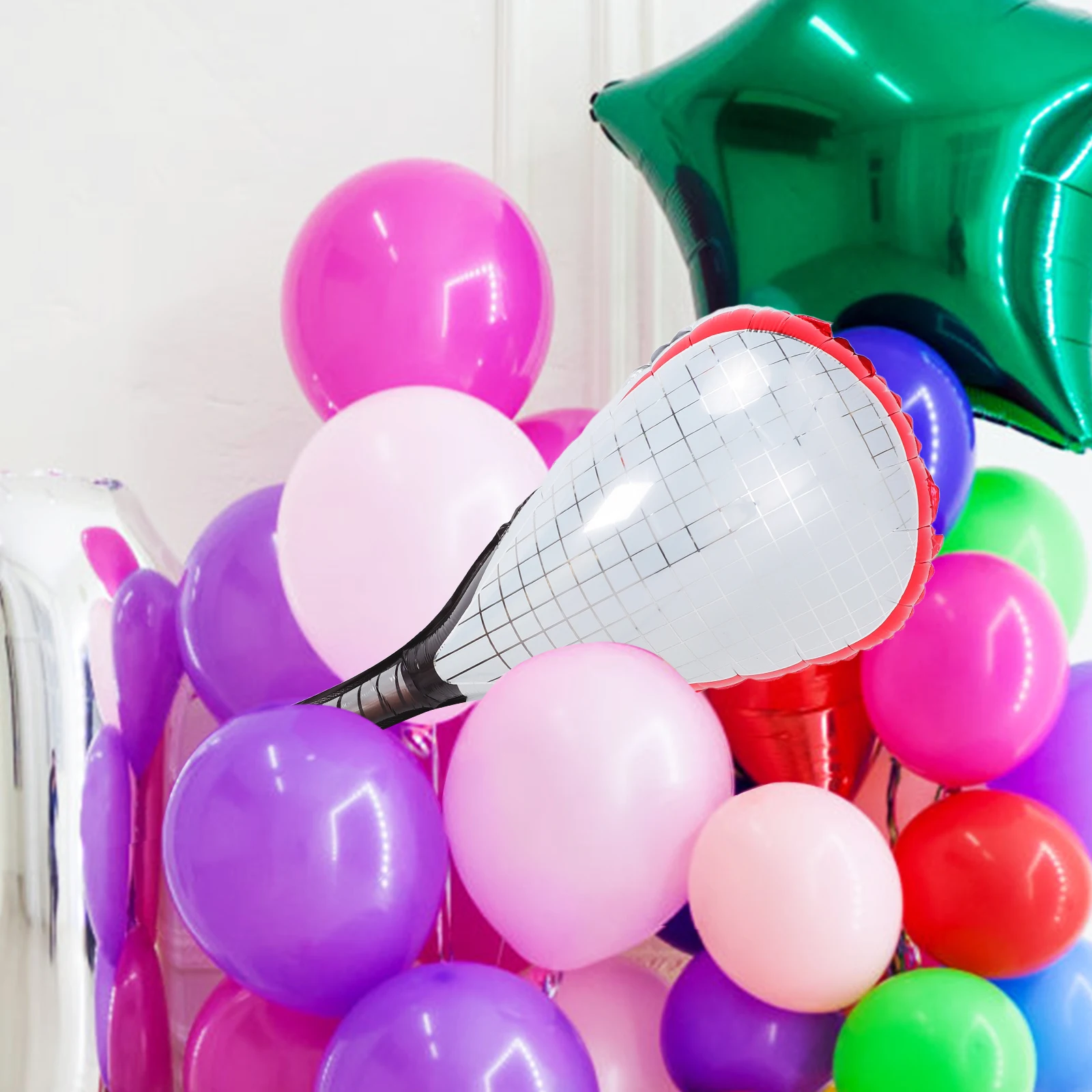 

6Pcs Foil Tennis Racket Balloons Inflatable Sports Themed Birthday Party Decorations Graduation Wedding Baby Shower Party Favors