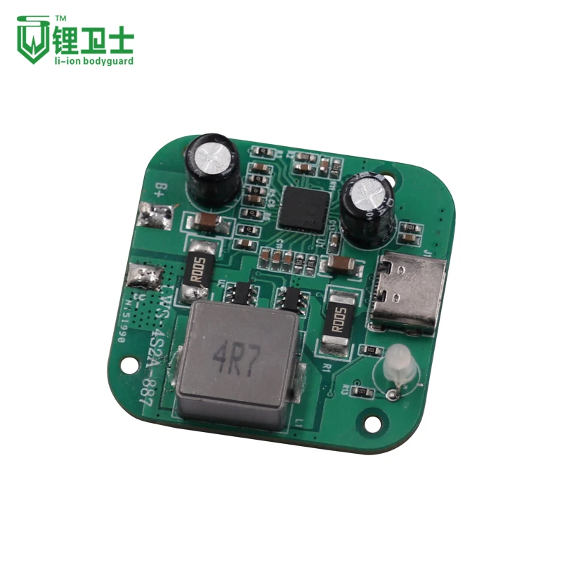 Type-C USB 2S-5S BMS 30W 20V 3.6V 4.2V 2A Lithium LiFePO4 LFP Battery Charging Boost Module PD3.0 UFP Fast Charge With Indicator