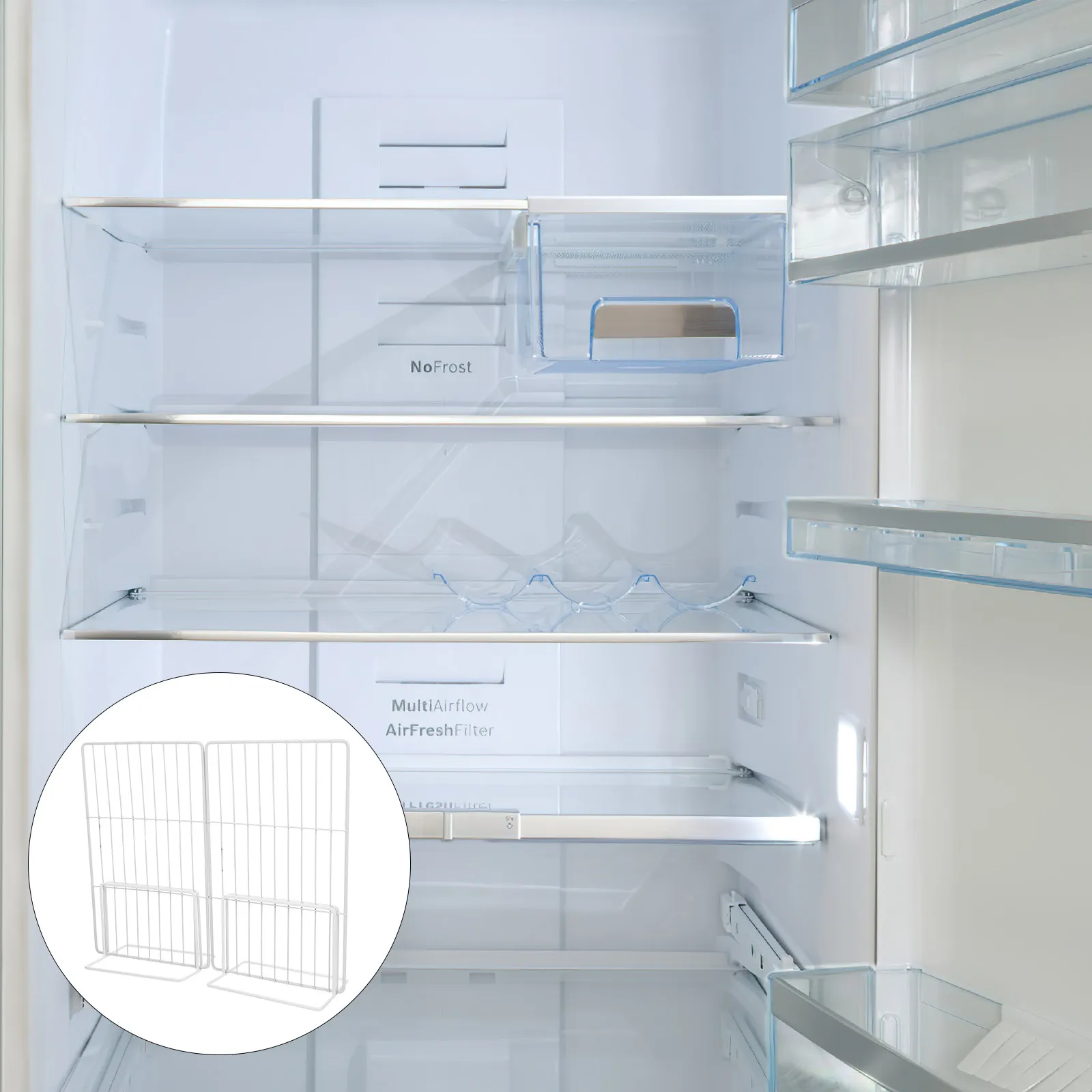 

Металлические проволочные разделители для морозильной камеры, органайзер для холодильника, дышащий дизайн, железные разделительные полки