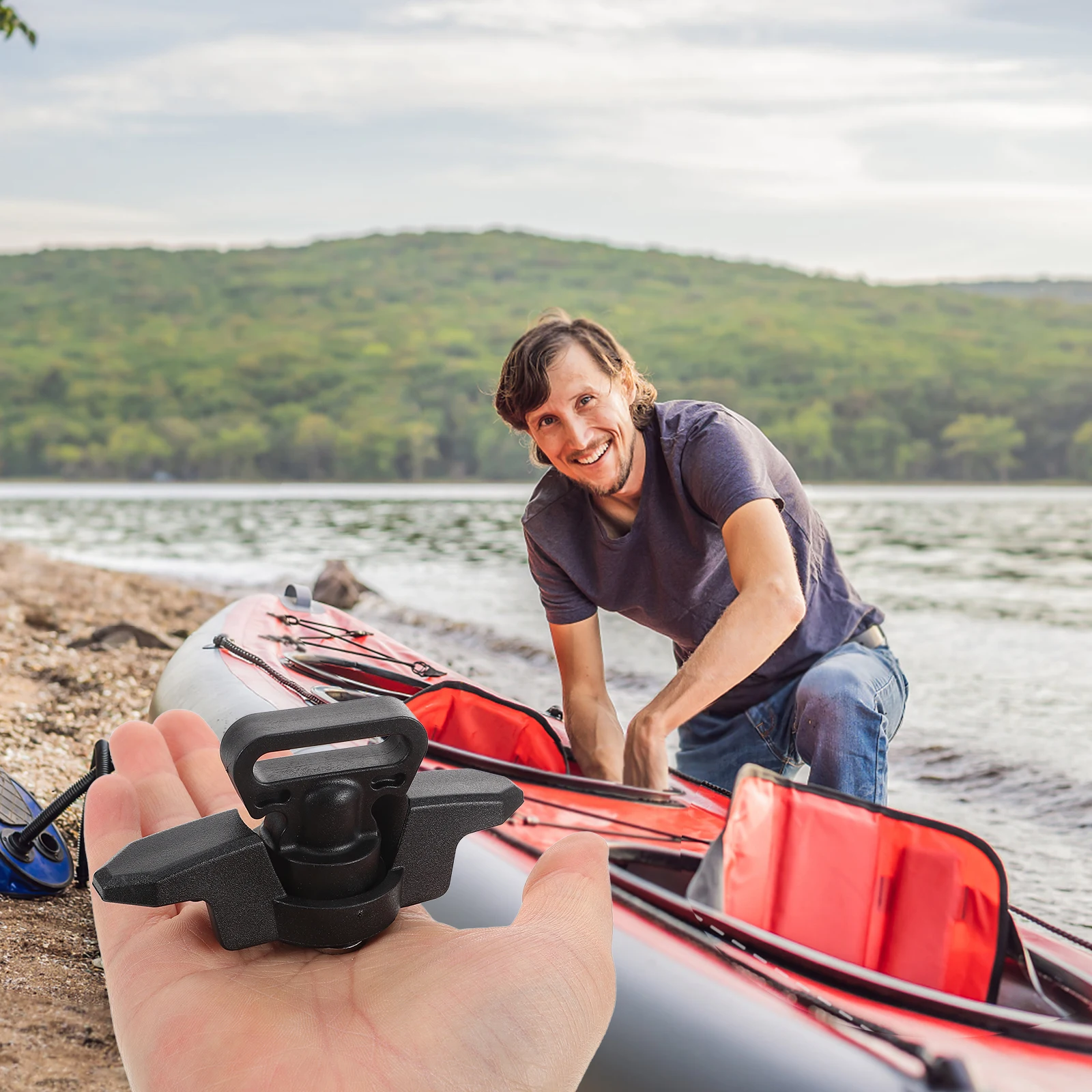 

Multifunctional Marine Rope Cleat Kayak Anchor Clip Black Flagpole Cotter Durable Plastic Precision Casting Wear Resistance Boat