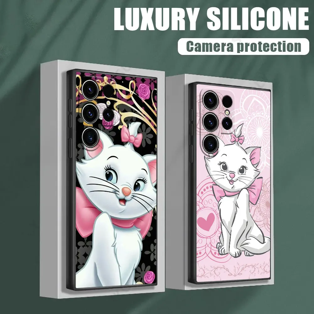 

Cartoon Marie Cat Phone Case For Samsung Galaxy S24 Ultra Cases S23 S21 S20 FE S22 9 S24 Plus 5G Note 20 Ultra 10 Silicone Cover