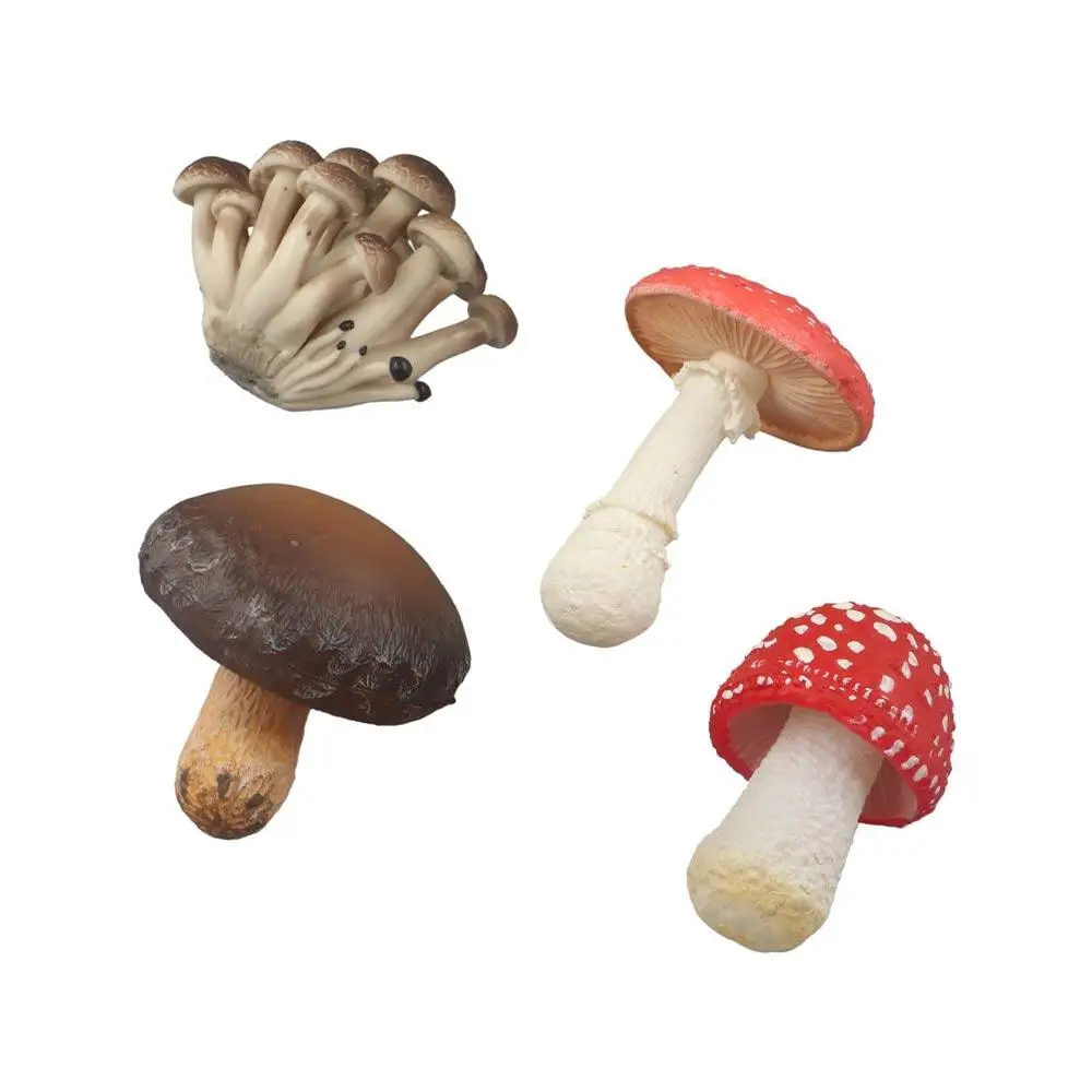 Vegetable Model Fungus Figurines Landscape Miniatures Matsutake Oyste Simulation Mushroom Artificial Pleurotus Fungus Model