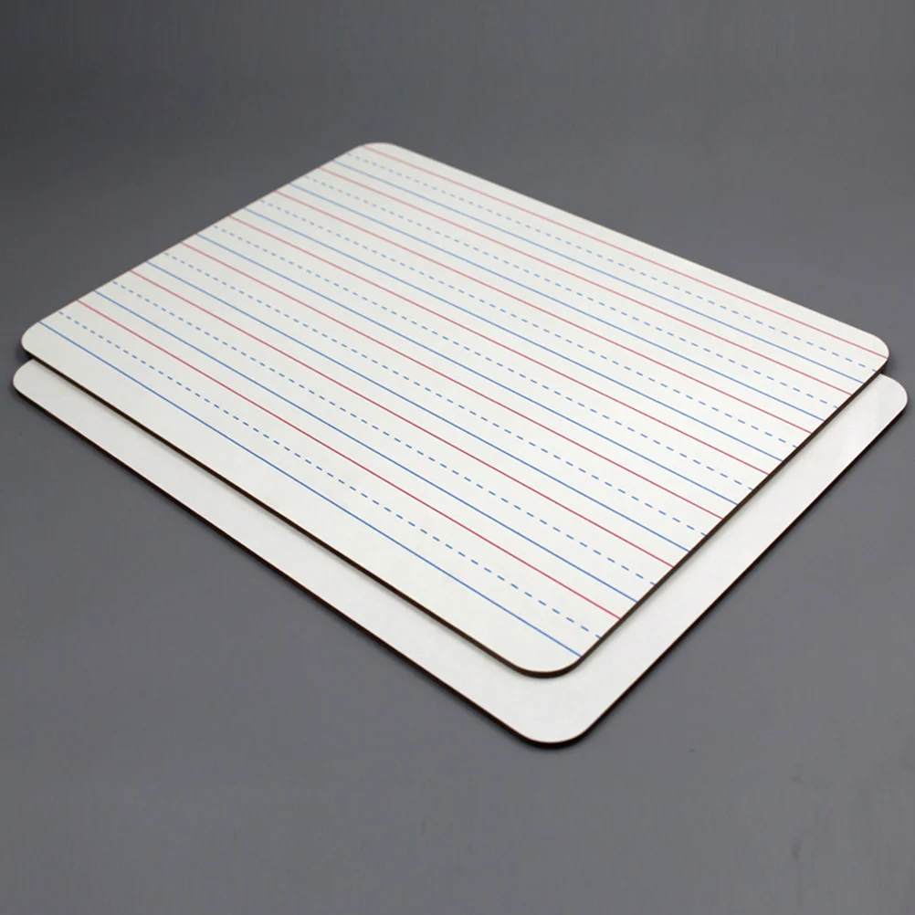 2Pcs Writing Board Portable Dry Erase Whiteboard Small Office Multi Use Graffiti White Boards with Lines