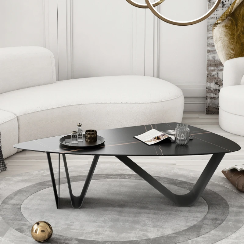 Living Room Luxury Coffee Table Trau Nordic Black Mesa Lateral Mobile Coffee Table Modern Apartamento Couchtisch Furniture image 3