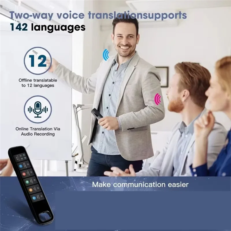 

B04B-Multilingual Voice Translation Pen 3.76 Inches Screen 142 Languages Online & Offline Capabilities Smart Voice Translator