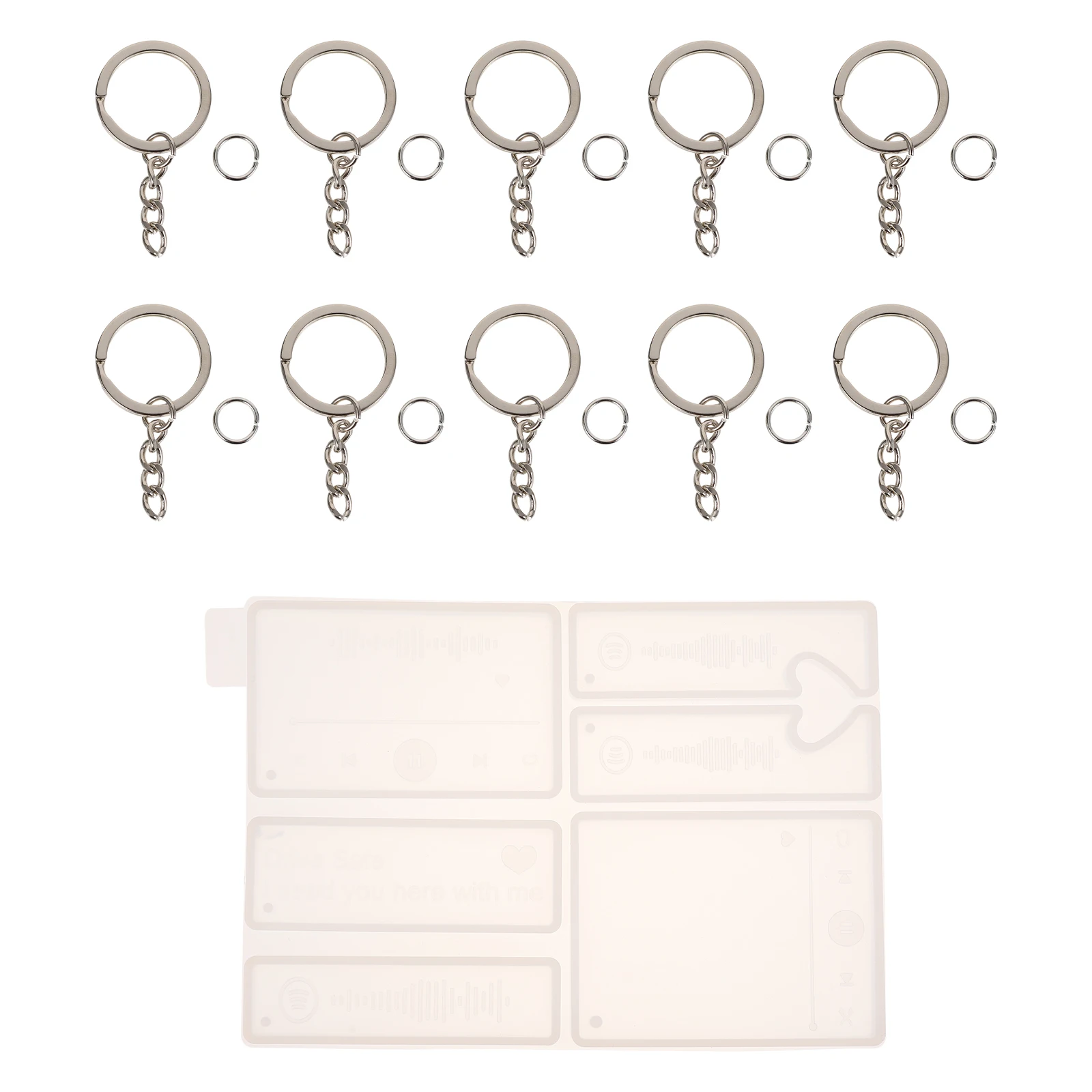 

1 set Music Player Mold Silicone DIY Craft Making Resin Casting Jewelry Accessories Silicone Keychain Mold Parts Gifts