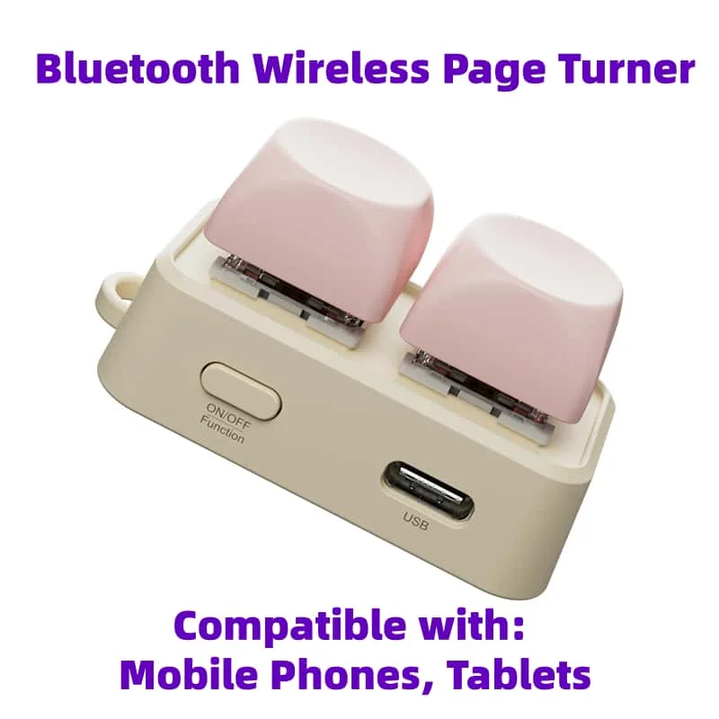 2026 New Lightweight Wireless Bluetooth Remote Keypad Dual-Button Page Turner for Kobo E-Readers Lazy Reading Accessory