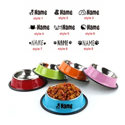 Custom Stainless Steel Pet Bowl Cat Bowl Dog Food Bowl Multi-Specification Anti-fall Food Bowl Food Bowl Feeding Pet Supplies