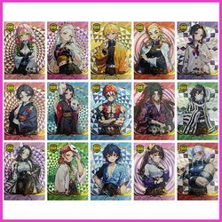 Anime Demon Slayer Rare SSR Refraction Game Collectible Card Mitsuri Daki Zenitsu Kyoujurou Tamayo Toys for boy Birthday Present