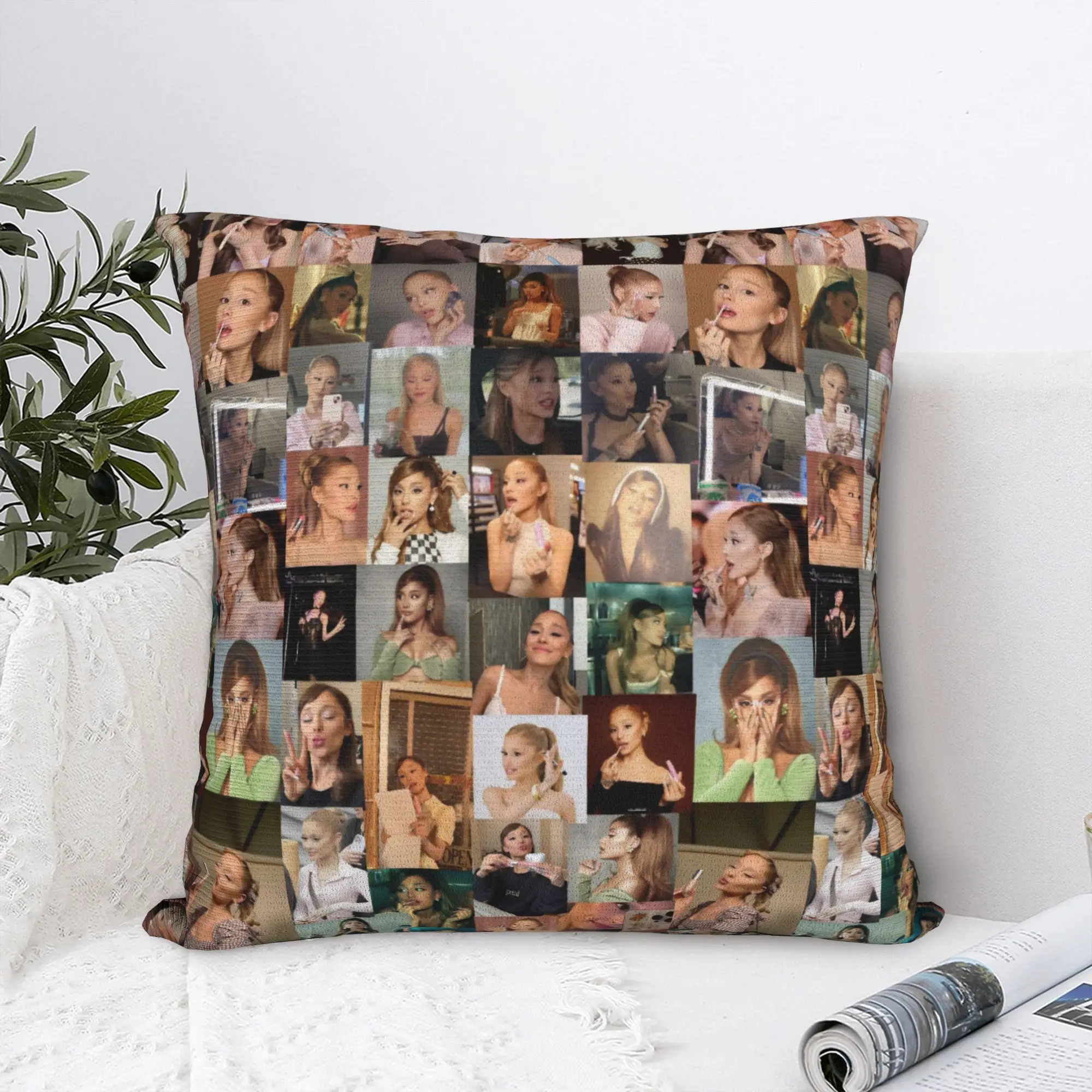 Soft Arianas Pop Singer Grandes Pillowcase Polyester Cushion Cover Decorative Sunshine Pillow Case Cover Seat Zippered