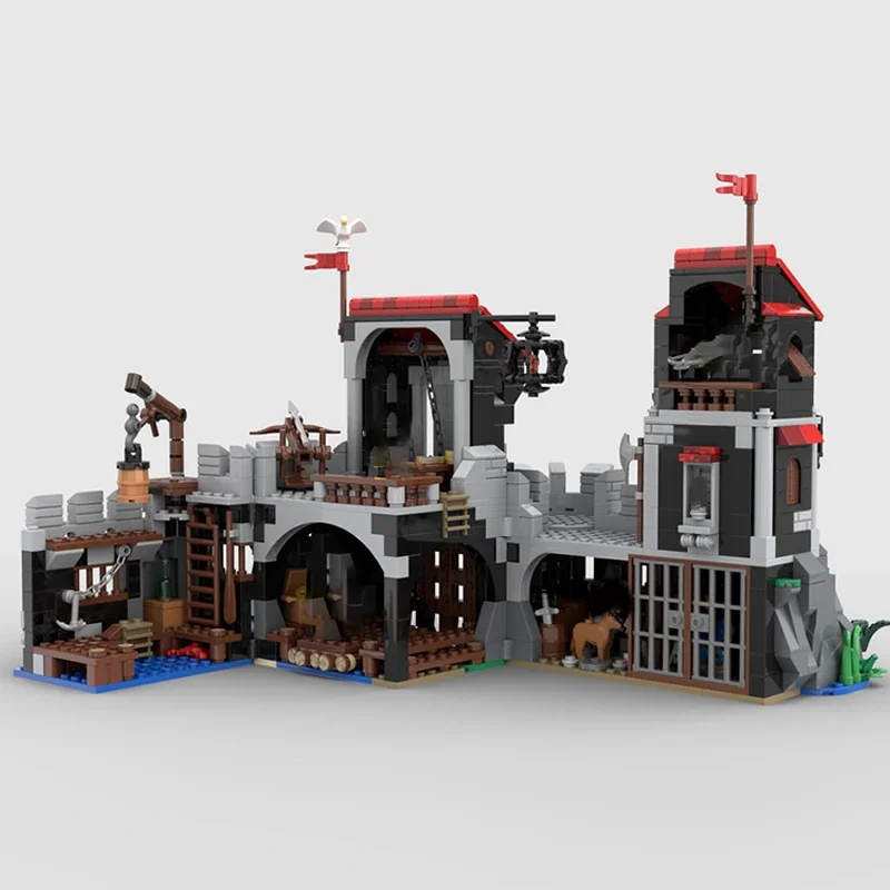 Modelo de jogo popular moc tijolos de construção cena armadilha cais assassinato caverna tecnologia modular presentes feriado montar crianças brinquedos terno