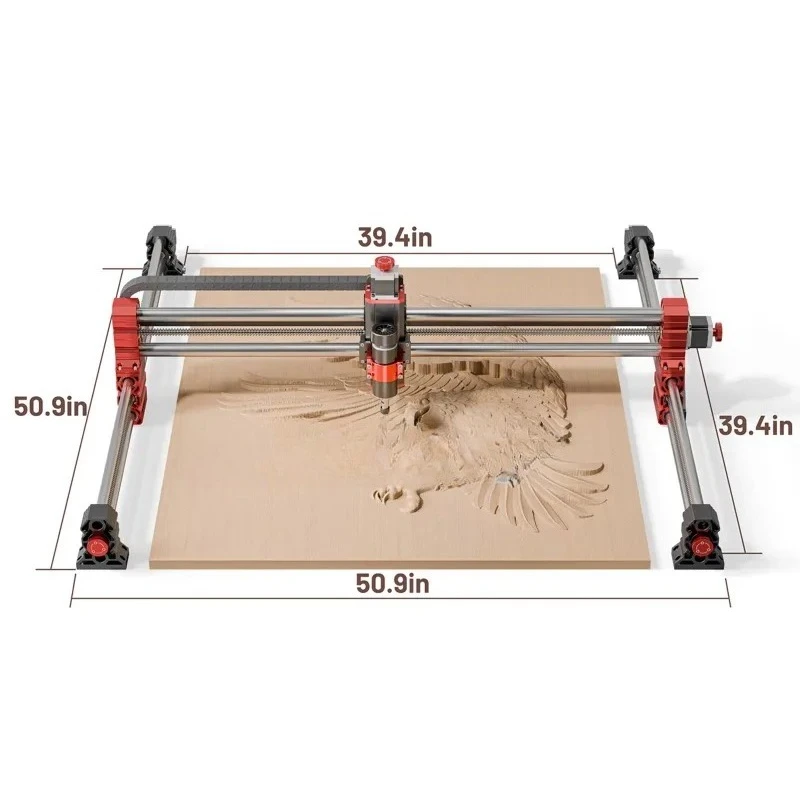 

Twotrees 2025 TTC-H40 4 Axis Large 1m*1m Working 800w Spindle CNC Router Machine for Antique Carved Wood Furniture Bedside Table