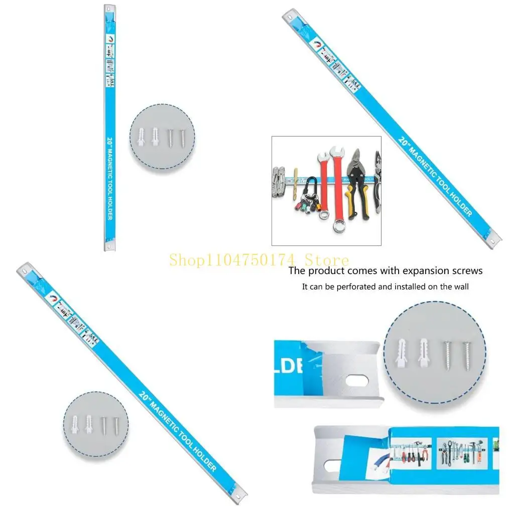 

Сильный магнитный держатель инструментов магнитный хранение настенные металлические полоски для кухни, офиса и транспортных