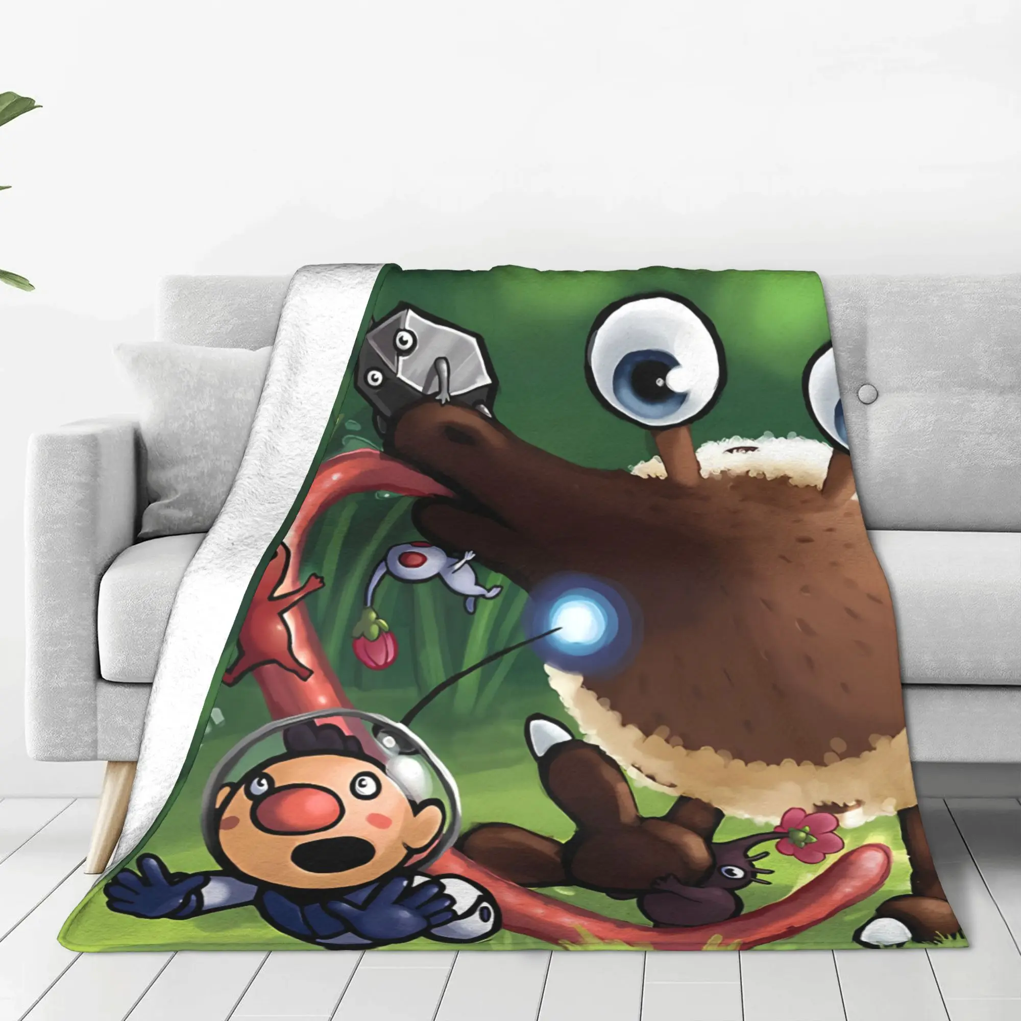 1PC Mixed Sprite Pattern  Pikmin Home Room Decorations Winter Blankets For Adults Bedding Home Interior Sofa Knee