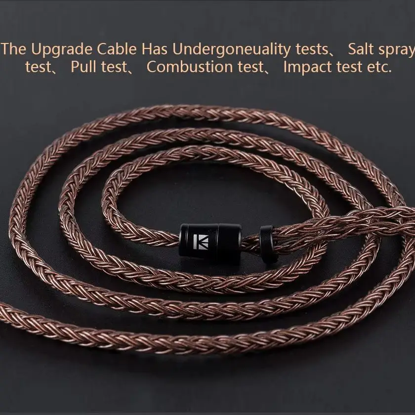 Picture 5: KBEAR 16 core 2-pin IEM headphone cable,upgraded HiFi in ear display replacement TRS pure copper extension cable