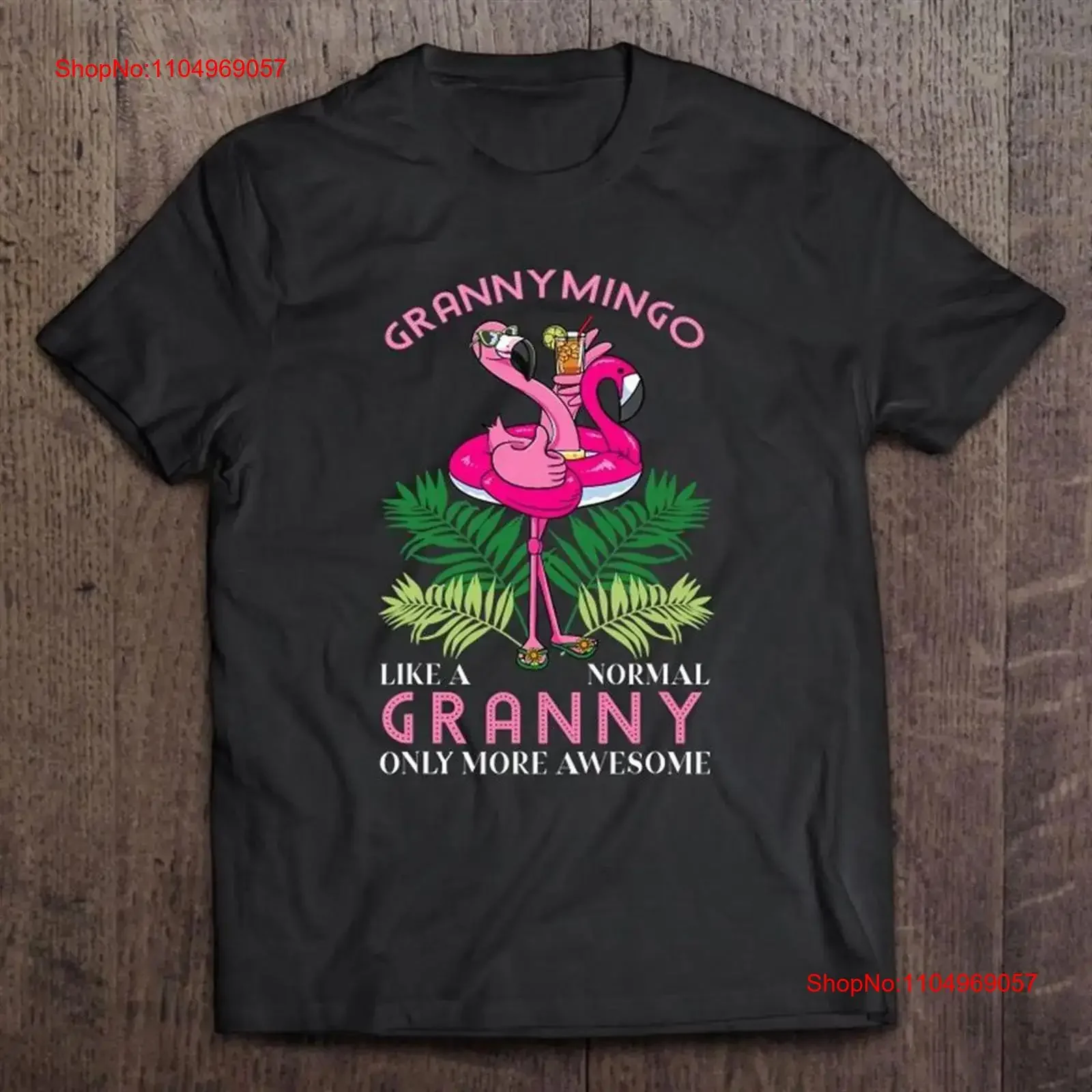Grannymingo abuela flamenco amante Gramma abuela abuela camiseta madre vintage lavado Casual ropa de diseñador homme