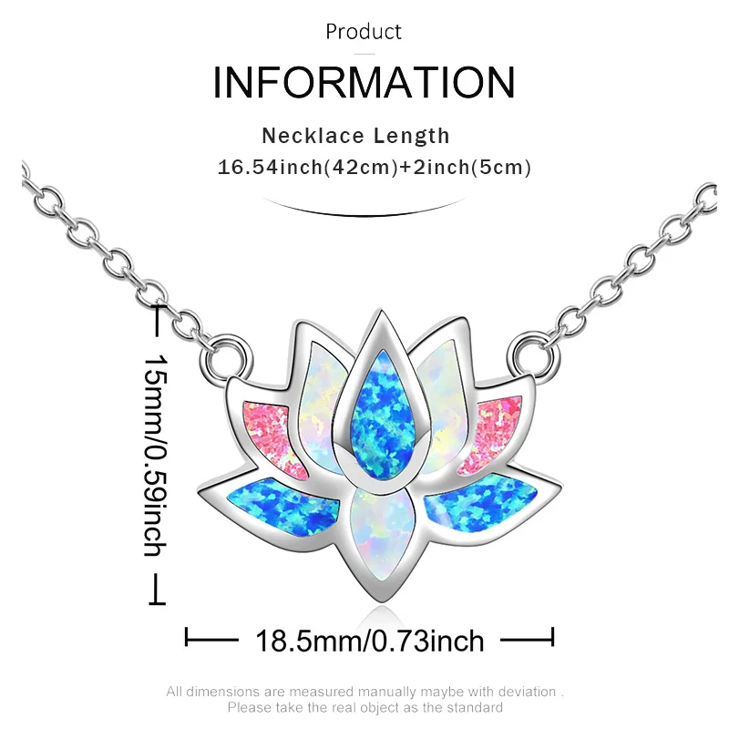 Zierliche Halskette mit Lotusblüten-Anhänger, Liebesherz-Design mit weißem Opal und silberfarbener Kette, Valentinstags-Geburtstagsgeschenk für Frauen – Detail 5