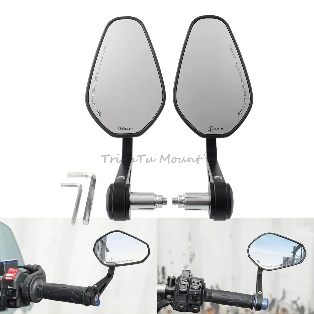 Motorcycle Handlebar Rearview Mirror Left&Right Fit For Suzuki Z50 Z90 Z250 Z400 LTR450 / QuadRacer 250 Quadzilla Eiger KingQuad