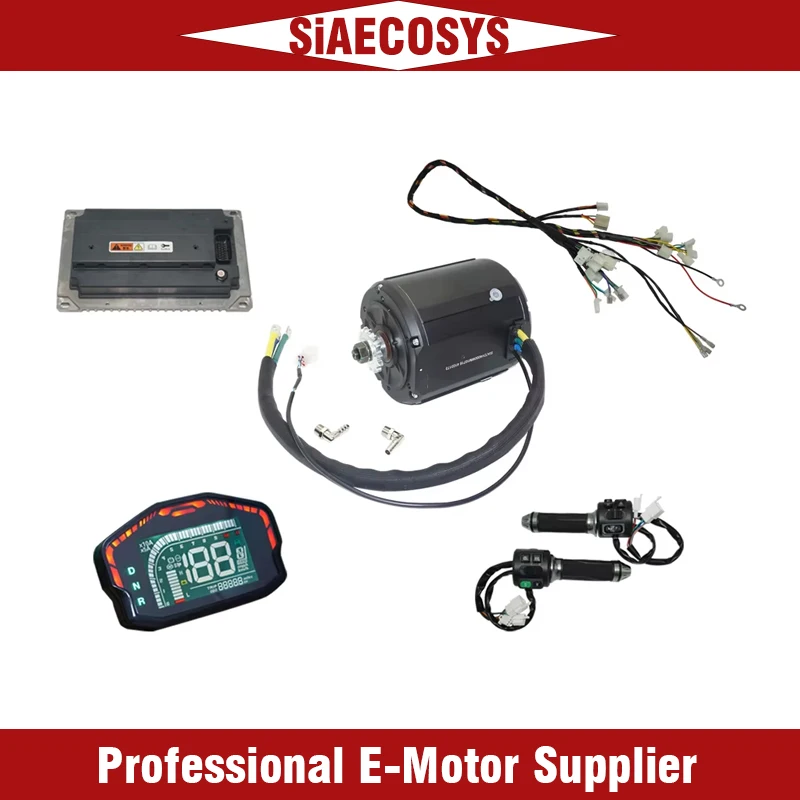 

QS138 Liquid Cooled 4000W 90H 7500W Mid Drive Motor Max Continuous 110KPH Conversion Kits With Wiring Harness Votol EM200-2SP