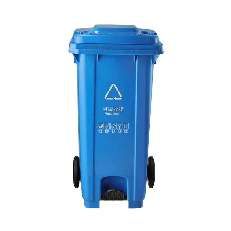 Hot Selling durable garbage bins 120 liter with wheel and factory made 120 liter plastic dustbin